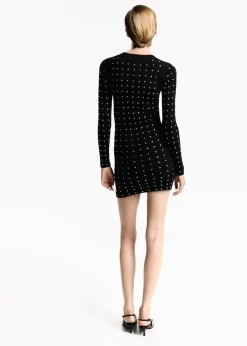 MANGO Sukienki I Kombinezony*Sukienka z dzianiny z ozdobą ze strasu