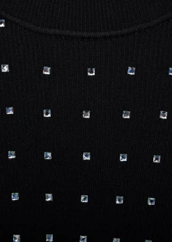 MANGO Sukienki I Kombinezony*Sukienka z dzianiny z ozdobą ze strasu