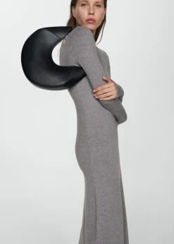 MANGO Sukienki I Kombinezony*Sukienka z dzianiny z półgolfem