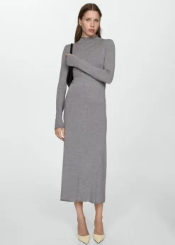 MANGO Sukienki I Kombinezony*Sukienka z dzianiny z półgolfem