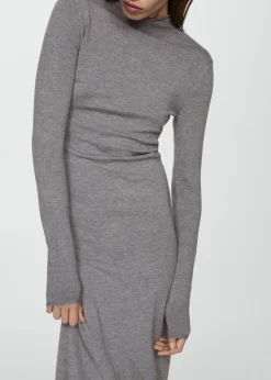 MANGO Sukienki I Kombinezony*Sukienka z dzianiny z półgolfem