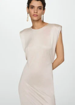 MANGO Sukienki I Kombinezony*Sukienka z dzianiny z poduszkami na ramionach