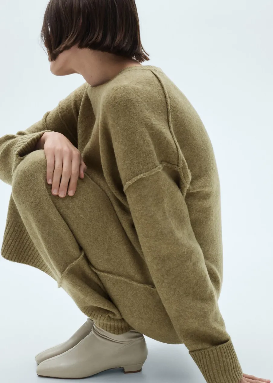 MANGO Sukienki I Kombinezony*Sukienka z dzianiny z prążkowanymi wykończeniami