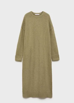 MANGO Sukienki I Kombinezony*Sukienka z dzianiny z prążkowanymi wykończeniami