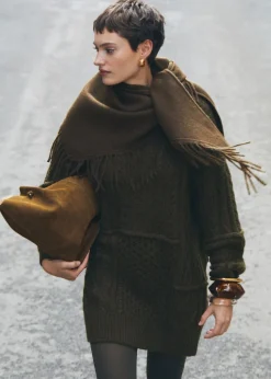 MANGO Sukienki I Kombinezony*Sukienka z dzianiny z warkoczami