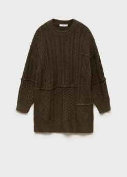 MANGO Sukienki I Kombinezony*Sukienka z dzianiny z warkoczami