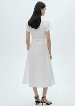 MANGO Sukienki I Kombinezony*Sukienka z fałdami i wiązaniem