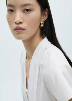 MANGO Sukienki I Kombinezony*Sukienka z fałdami i wiązaniem