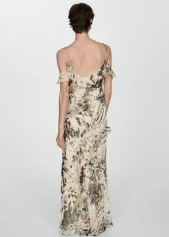 MANGO Sukienki I Kombinezony*Sukienka z falbanami zwierzęcy wzór