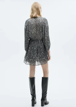 MANGO Sukienki I Kombinezony*Sukienka z falbanami zwierzęcy wzór