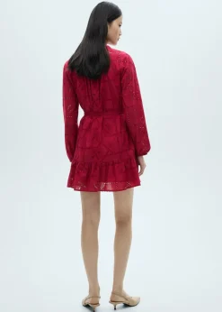 MANGO Sukienki I Kombinezony*Sukienka z falbankami i ażurem