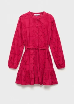 MANGO Sukienki I Kombinezony*Sukienka z falbankami i ażurem