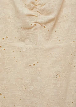 MANGO Sukienki I Kombinezony*Sukienka z haftem i rozcięciem z boku