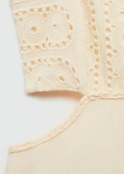 MANGO Sukienki I Kombinezony*Sukienka z haftem i wycięciami po bokach