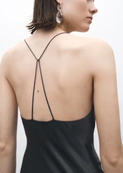 MANGO Sukienki I Kombinezony*Sukienka z jedwabiu morwowego z drapowanym dekoltem