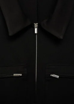 MANGO Sukienki I Kombinezony*Sukienka z kołnierzykiem polo i kieszeniami