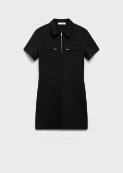 MANGO Sukienki I Kombinezony*Sukienka z kołnierzykiem polo i kieszeniami