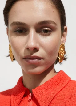 MANGO Sukienki I Kombinezony*Sukienka z kołnierzykiem polo i teksturą