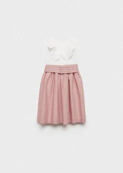 Dzieci MANGO Sukienki I Kombinezony*Sukienka z kontrastem