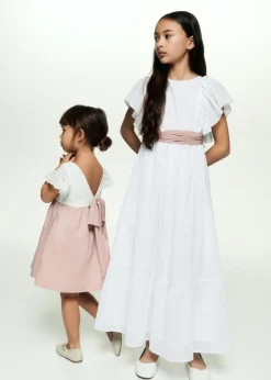 Dzieci MANGO Sukienki I Kombinezony*Sukienka z kreszowanej bawełny