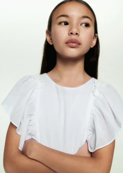 Dzieci MANGO Sukienki I Kombinezony*Sukienka z kreszowanej bawełny