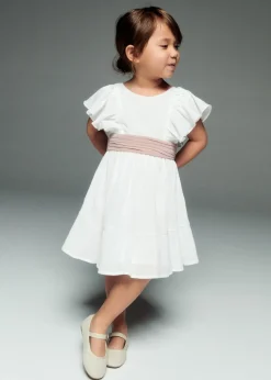 Dzieci MANGO Sukienki I Kombinezony*Sukienka z kreszowanej tkaniny w kwiaty