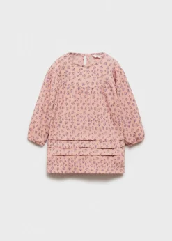 Dzieci MANGO Sukienki I Kombinezony*Sukienka z kreszowanej tkaniny w kwiaty