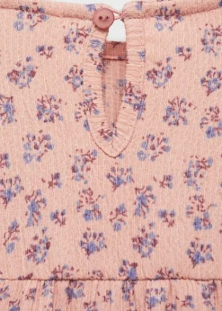 Dzieci MANGO Sukienki I Kombinezony*Sukienka z kreszowanej tkaniny w kwiaty