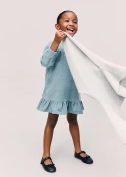 Dzieci MANGO Sukienki I Kombinezony*Sukienka z mikrosztruksu z falbankami