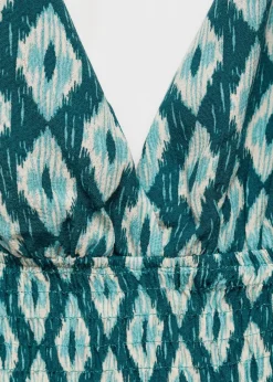 MANGO Sukienki I Kombinezony*Sukienka z nadrukiem i marszczonymi detalami