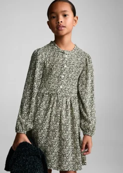 Dzieci MANGO Sukienki I Kombinezony*Sukienka z nadrukiem i ozdobnym zapięciem