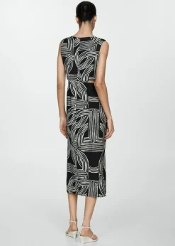 MANGO Sukienki I Kombinezony*Sukienka z nadrukiem i wycięciami