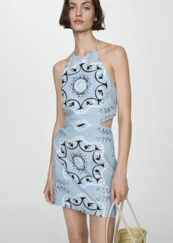 MANGO Sukienki I Kombinezony*Sukienka z nadrukiem i wycięciami