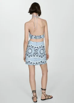 MANGO Sukienki I Kombinezony*Sukienka z nadrukiem i wycięciami