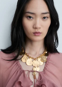 MANGO Sukienki I Kombinezony*Sukienka z półprzezroczystego szyfonu z falbankami