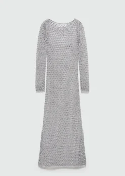 MANGO Sukienki I Kombinezony*Sukienka z szydełkowej dzianiny lureksowej