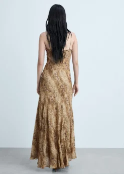 MANGO Sukienki I Kombinezony*Sukienka z szyfonu ze zwierzęcym wzorem