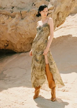 MANGO Sukienki I Kombinezony*Sukienka z szyfonu ze zwierzęcym wzorem