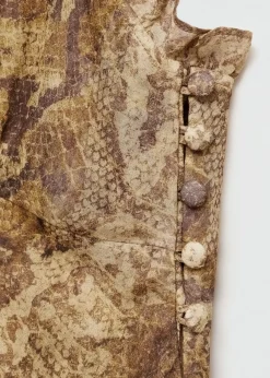 MANGO Sukienki I Kombinezony*Sukienka z szyfonu ze zwierzęcym wzorem