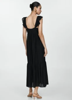 MANGO Sukienki I Kombinezony*Sukienka z teksturą i falbankami