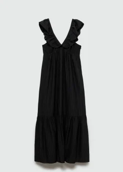 MANGO Sukienki I Kombinezony*Sukienka z teksturą i falbankami