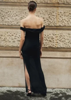 MANGO Sukienki I Kombinezony*Sukienka z tiulu z odkrytymi ramionami