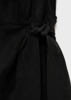 MANGO Sukienki I Kombinezony*Sukienka z tkaniny cupro z węzłem z boku