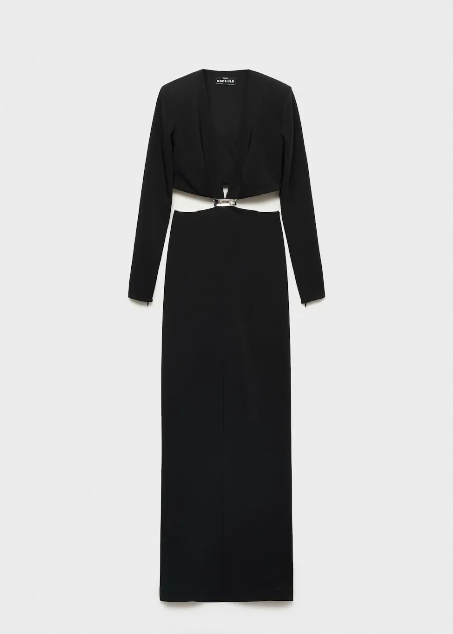 MANGO Sukienki I Kombinezony*Sukienka z wycięciami po bokach i metalowym elementem