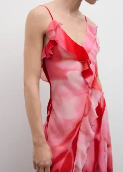 MANGO Sukienki I Kombinezony*Sukienka z wyciętymi ramionami i falbankami