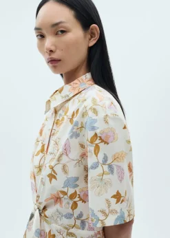 MANGO Sukienki I Kombinezony*Sukienka z węzłem i nadrukiem w kwiaty