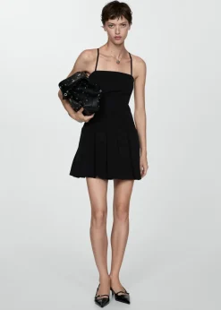 MANGO Sukienki I Kombinezony*Sukienka z zakładkami i kopertowymi plecami