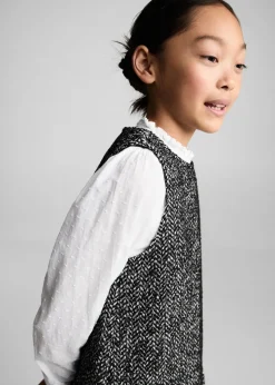 Dzieci MANGO Sukienki I Kombinezony*Sukienka ze ściegiem w jodełkę