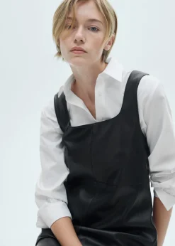 MANGO Sukienki I Kombinezony*Sukienka ze sztucznej skóry na szelkach