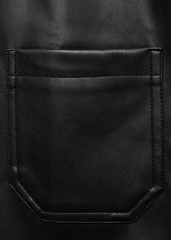 Dzieci MANGO Sukienki I Kombinezony*Sukienka ze sztucznej skóry na szelkach